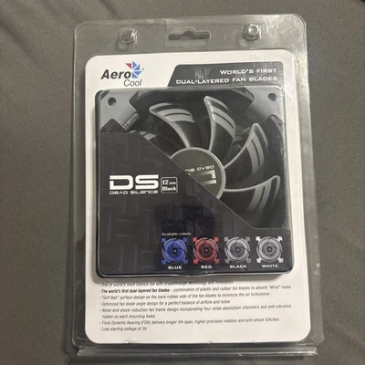 AeroCool DS Dead Silence 120 mm RED Dual-Layered Blade Case Fan  - Image 1 of 3