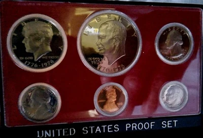 1776 -1976 s proof  5 coin set one dollar, half dollar, etc  - Image 1 of 3