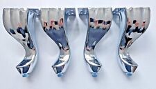 4x Chrome LADY LEGs Silver Chrome Polished 1x Leg for Beds Sofa Queen Anne Bench