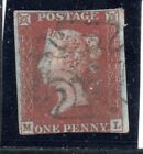 Sg8 One Penny Red With Identifial Postmarks Dublinon Plate 40Lettered M L