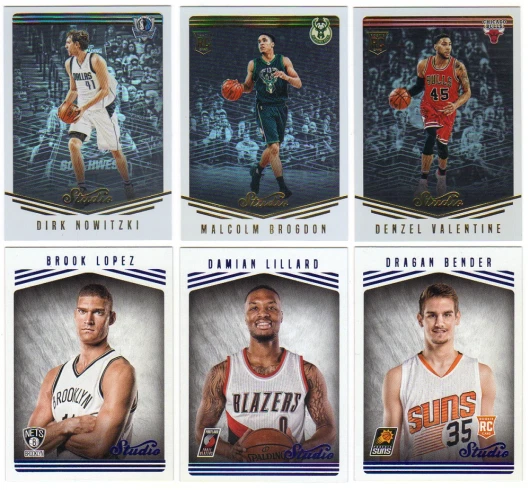 2016-17 Panini Studio Basketball - Base, SP, RC Cards - Choose Card #'s 1-200 - Image 1 of 1