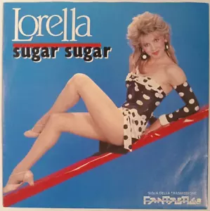 LORELLA CUCCARINI -SUGAR SUGAR / LA RETE D´ORO- 1985 ITALIAN 7" SINGLE PS, ITALO - Picture 1 of 4