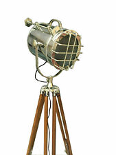 Nautical Marine Tripod Lamp Designer Wooden Stand Theater Light Decorative