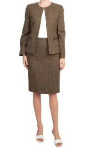 John Meyer Collection Vintage Blazer Hook Skirt Set Womens Wool Sz 12 NEW Career - Picture 1 of 12