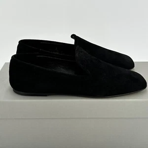Mocasín de día Everlane italiano de cuero en gamuza negra 7,5 para mujer sin cordones plano nto - Imagen 1 de 6