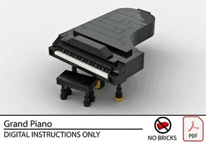 LEGO Grand Piano Custom MOC PDF Tylko instrukcja - bez klocków - Zdjęcie 1 z 7
