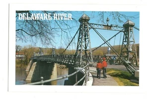 The Delaware River Bridge Riegelsville New Jersey Unused Vintage Postcard LL1 - Picture 1 of 2