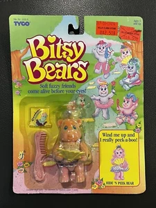 NOS VTG 1991 TYCO Bitsy Bears Hide 'N Peek Bear Figure Toy Factory Sealed - Picture 1 of 7