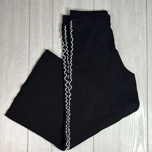 Zara Knit black high rise wide leg pants, size Large - Picture 1 of 9