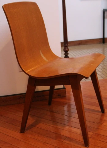 Mid-century bleached mahogany bentwood chair Hekman Furniture Danish modern Cover