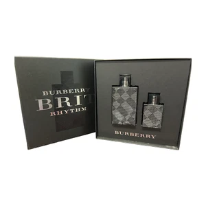 BURBERRY BRIT  RHYTHM MEN 2 PIECES SET : 3.0 FL oz EDT Spray + 1.0 oz EDT Spray - Picture 1 of 3
