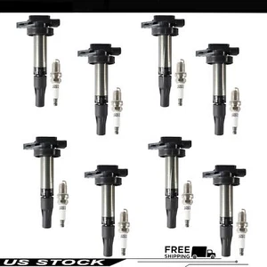 8x Ignition Coils & Iridium Spark Plugs For Jaguar XF XJ8 Land Rover Range Rover - Foto 1 di 8