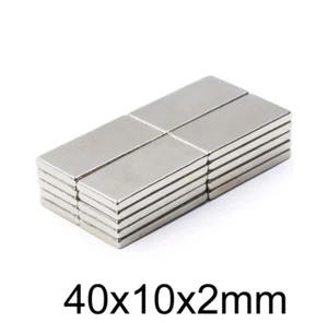 2Pcs 40x10x2mm Neodymium Magnet N35 NdFeB Round Super Powerful Strong*Permanent* - Picture 1 of 2