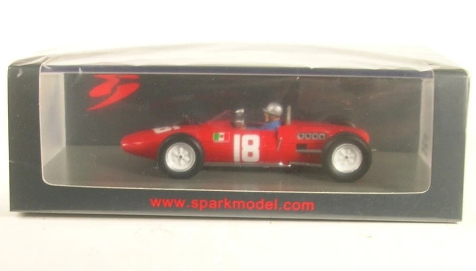 1 43 Spark Lotus F1 18-21 #18 Pau Gp 1962 N.Vaccarella Red S7452 Modellino