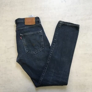 Levis 501 ST Jeans Mens W28 L31 Blue Denim Slim Tapered Button Fly Premium - Picture 1 of 15