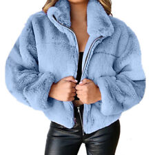 Giacca di peluche donna outwear corta cappotto pelliccia finta inverno cappotto caldo pile soffice