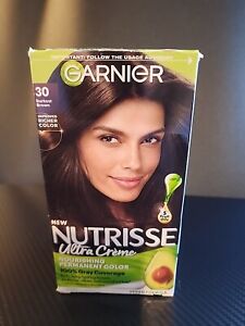 Garnier Nutrisse Nourishing Color Creme 30 Darkest Brown (Box Damaged)