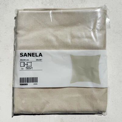 IKEA SANELA 100% Cotton Velvet 20"x 20" CREAM Pillow Cushion Cover NEW WITH TAGS - Image 1 of 2