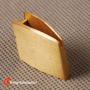 Small Plain Brass Habaki Collar For Japanese Samurai Sword Wakizashi Tanto Blade - Picture 1 of 6