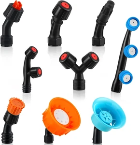 9 Pieces Spray Nozzle Tips Multifunctional Spray Combination Adjustable Nozzles - Picture 1 of 12