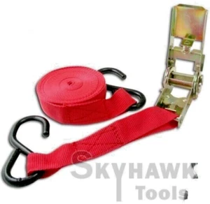 Correa de trinquete/gancho de 1" x 15 pies 1 pieza 1.000 libras 1"" de ancho correa de correas de nailon rojo - Imagen 1 de 6