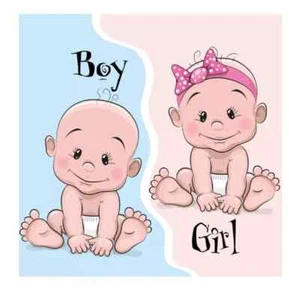 He Or She Baby Shower 1/4 Sheet Edible Cake Image Frosting Topper Gender Reveal - Picture 1 of 1