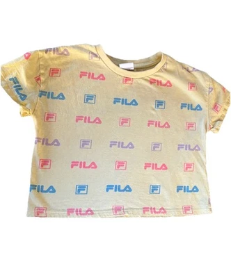 💛Camisa corta con logotipo de Fila amarilla para niñas talla mediana (8)💛 Foto 1 de 4