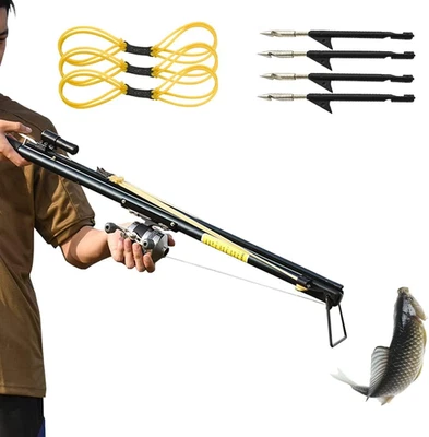 Nuovo set da pesca canna da pesca fionda pesce freccette freccia fionda pesca multi-fu - Immagine 1 di 4