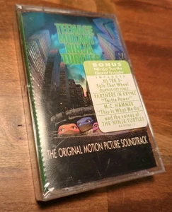 SEALED TEENAGE MUTANT NINJA TURTLE SOUNDTRACK TMNT CASSETTE 1991 W/ HYPE STICKER - Picture 1 of 6