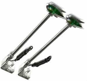 Vintage Style Hot Rod Green LED Fender Guide Marker Pair - Picture 1 of 2