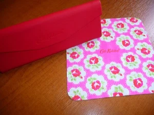 Cath Kidston Brand Red Hard Glasses case & cloth - lovely condition - Picture 1 of 2