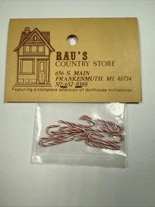 Vintage Doll House Miniature CANDY CANES 1:12 Scale Set Of 12 Christmas Tree - Picture 1 of 3