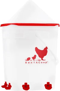 5 Gallon Chicken Bpa-Free Plastic Bucket Waterer Set with 4 Horizontal Nipples - - Picture 1 of 12