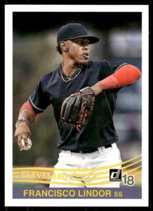 2018 Donruss #234b Francisco Lindor Throwing - Picture 1 of 2