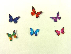 Puppenhaus Miniatur winzig 1/4" Schmetterlinge 6er Set, MW010 - Bild 1 von 1