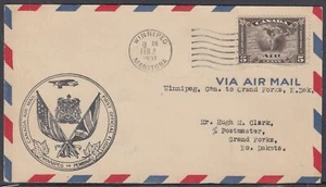 Canadá FFC - 2 de febrero de 1931 Winnipeg, MB yo Pembina, ND - Imagen 1 de 1
