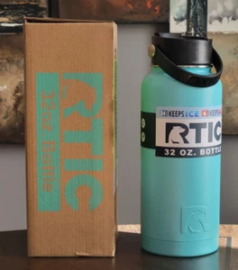 Arctic 32 oz. Double Wall Vacuum Insulation Teal Stainless Steel Hot Cold Bottle - Picture 1 of 8