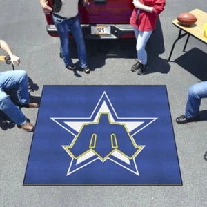 MLB Retro - Seattle Mariners Tailgater Rug - 5ft. x 6ft. - Retro Star & M Logo - Picture 1 of 5