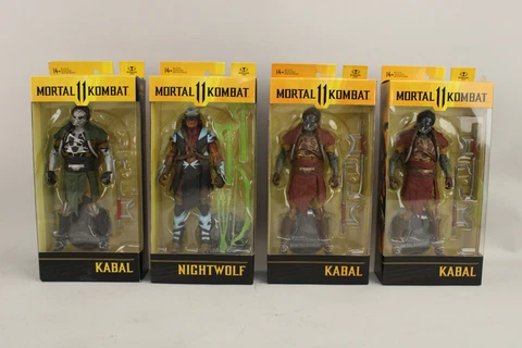 Lot of 4 McFarlane Toys Mortal Kombat 11 Action Figures - Kabal & Nightwolf Cover
