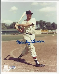 Mickey Vernon Senators Signed Auto 8x10 Photo PSA/DNA Certified Autograph - Picture 1 of 1