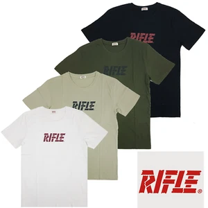 Mens 100% Pure Cotton Short Sleeve Solid T-Shirt M L XL XXL XXXL RIFLE - Picture 1 of 12
