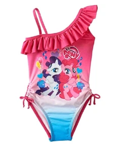 MY LITTLE PONY ~TRAJE DE BAÑO CON VOLANTES AMIGOS DE FIESTA~ NIÑAS PEQUEÑAS TALLA 2T - Imagen 1 de 1