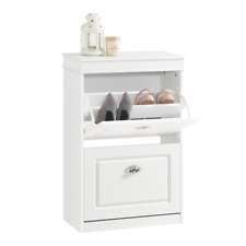 SoBuy FSR78-W 2 Flip-drawers Shoe Cabinet - White