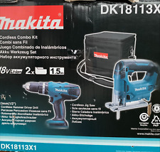 Makita SET DK18113X1 Akku-Schrauber + Stichsäge +2x Akku 18V+ Ladegerät Werkzeug