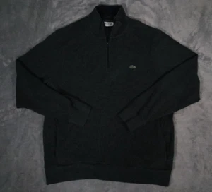 Lacoste Men's XXL 1/4 Zip Dark Green Pullover Mock Neck Sweater FR7 Long Sleeve - Picture 1 of 5