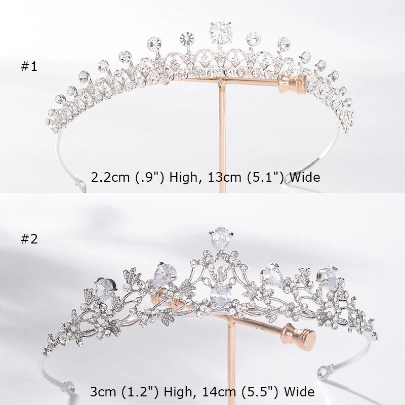 Simply Styles Elegant CZ Crystal Tiara Crown Wedding Queen Princess Prom Adult