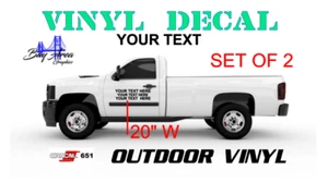 Custom Sign Decal Door Vehicle Your Company-Name-Text -Info- Logo Outdoor Vinyl - Picture 1 of 8