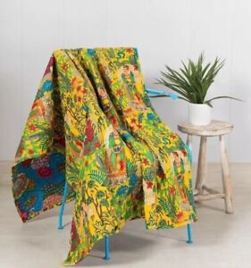 Vintage Kantha Wholesale Throw Indian Handmade Bedspread Quilted Cotton Blanket