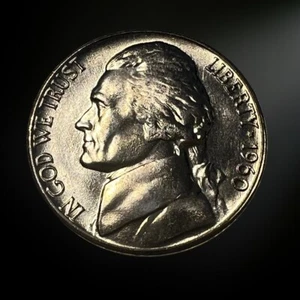 1960 D Denver Mint Jefferson Nickel (BU) Stempelglanz - Bild 1 von 2