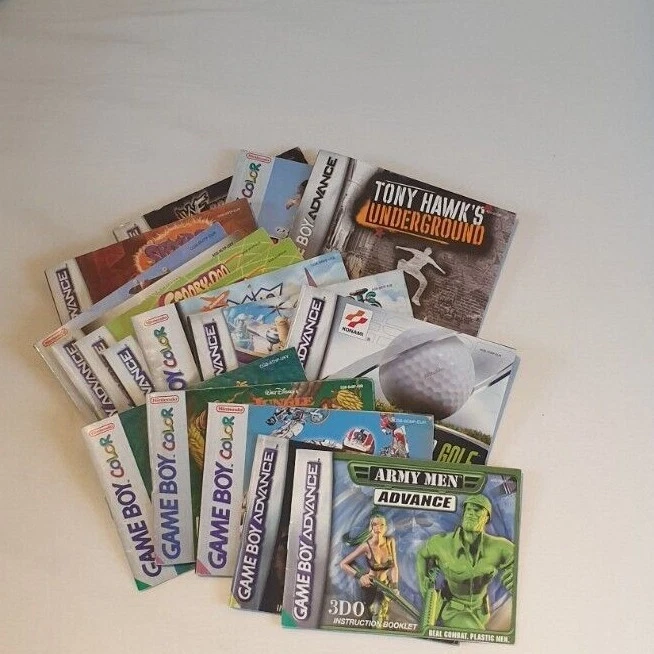 Nintendo Game Boy Advance GBA and Game Boy Color GBC Game Manuals Only - Image 1 of 1